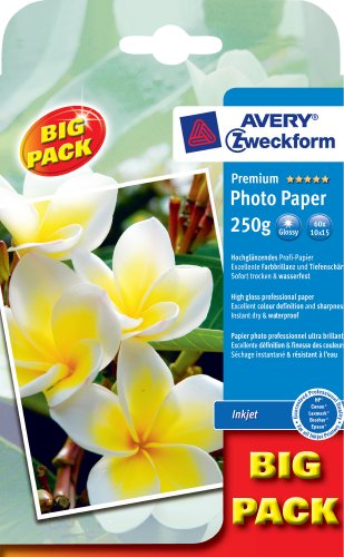 Premium Inkj.PhotoPapier 10x15, 250g, 60 Blatt von AVERY Zweckform