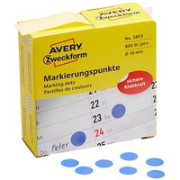 AVERY Zweckform Klebepunkte 3853 blau Ø 10,0 mm, 800 St. von AVERY Zweckform