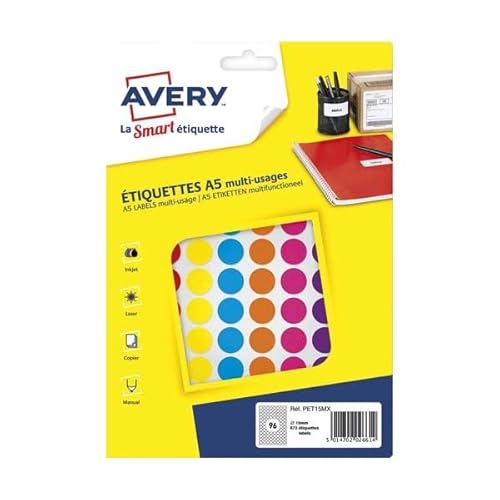 Avery 2940 Lutschtabletten 15 mm gemischte Farben von Avery