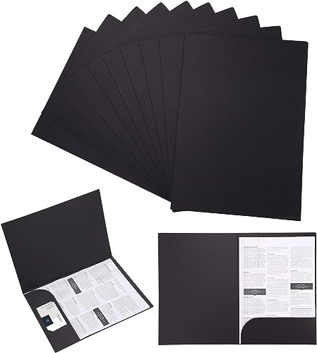 10 Stück A4 Dokumentenmappe Kraft Präsentationsmappe Einfügen Präsentation Papier Halter Mappen A4 Ordner Portfolio Papierkram Organizer mit Kartensteckplatz für Büro Schule Projekt Business von AVJERA