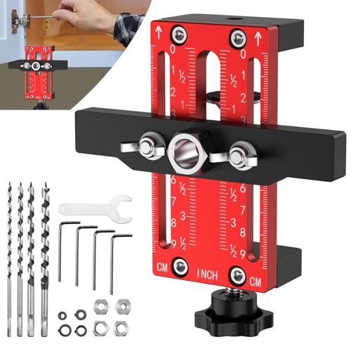 AVSMGP Schranktür-Positionierungswerkzeug Aluminiumlegierung – Präzise Scharnierpositionierung – Für Die Holzbearbeitung Verstellbare Vorrichtung Für Schrankbeschläge von AVSMGP