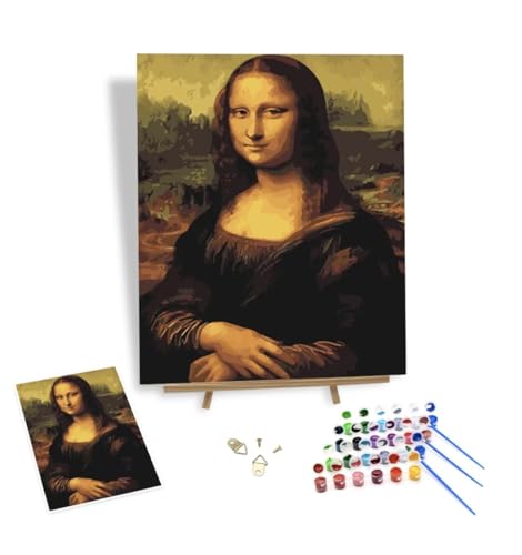 AWC Design Malen nach Zahlen (Monalisa, 40 * 50), malen set, mal nach zahlen für Erwachsene, mal nach zahlen, malen nach zahlen set, malen nach zahlen Anfänger, paint by number,creart von AWC