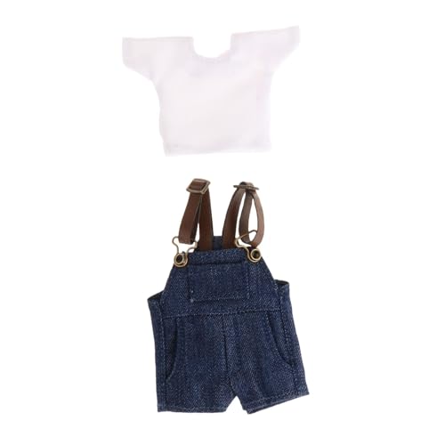 ＡＷＨＡＯ 1/12 Weibliche Puppe Kleidung T Shirt Und Denim Shorts Zubehör Mode von ＡＷＨＡＯ