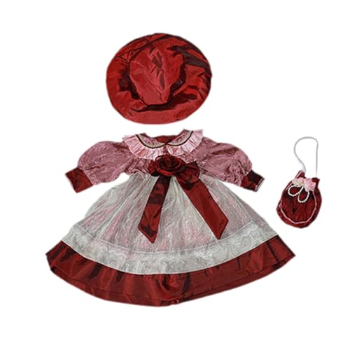 ＡＷＨＡＯ 1: 3 BJD Doll Kleiderpuppe Kleidung für Kinder Geburtstagsgeschenkmodekostüme Outifit für 25 Zoll Puppe, Rot von ＡＷＨＡＯ