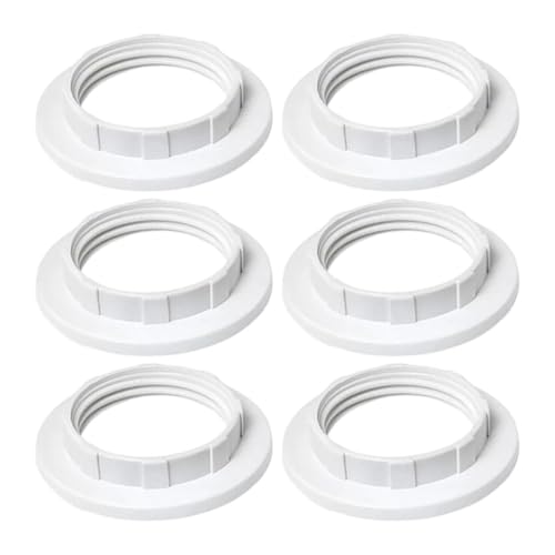 AWHAO 6 Stück E26 E27 Lampensockel-Ringe für Lampenschirme, Weißes Pp AWHAO 6 Stück E26 E27 Lampensockel-Ringe für Lampenschirme, Weißes Pp von AWHAO