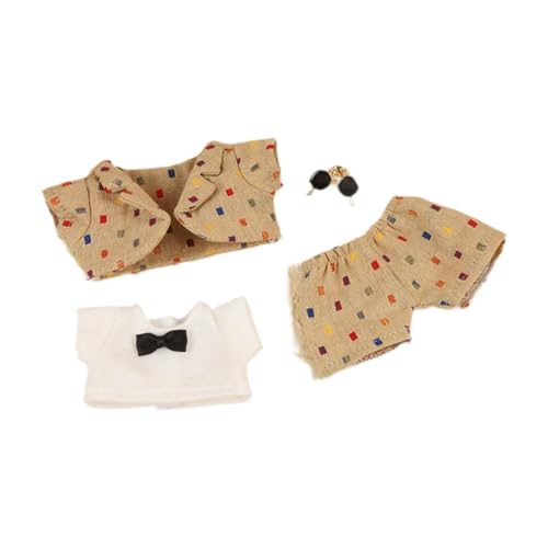 ＡＷＨＡＯ Mini Doll Kleidung Set für 15 cm Puppe mit Mantel und Hosen, Braun von ＡＷＨＡＯ