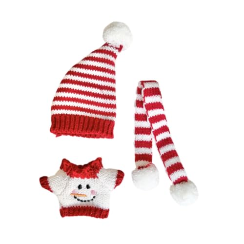 ＡＷＨＡＯ Plüsch Figur Weihnachten Pullover Puppe Kleidung Mode Foto Requisiten DIY Bildungs ​​Dress Up Weihnachten Schneemann Outfit für 6,69'', Style A von ＡＷＨＡＯ