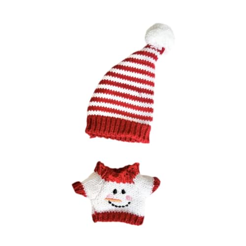 ＡＷＨＡＯ Plüsch Figur Weihnachten Pullover Puppe Kleidung Mode Foto Requisiten DIY Bildungs ​​Dress Up Weihnachten Schneemann Outfit für 6,69'', Style C von ＡＷＨＡＯ