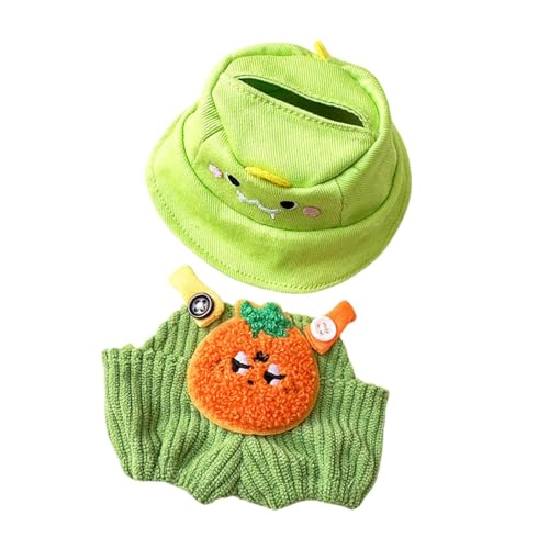 ＡＷＨＡＯ Puppenhosenkleidung, Puppenoutfits Kleidung, Mädchengeschenk, Puppenzubehörkleidung, Puppenkleidungszubehör für Puppen, Anhängerpuppe, Orangefarbenes Hutset von ＡＷＨＡＯ