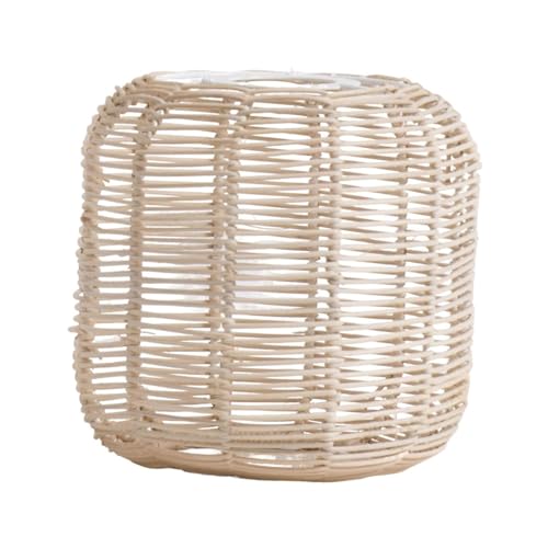 ＡＷＨＡＯ Retro-Hängelampenschirm Geflochtener Rattan Hängelampenschirm Deckenleuchte Kronleuchter Abdeckung für Hotel Home Küche Wohnzimmer, Stil K von ＡＷＨＡＯ