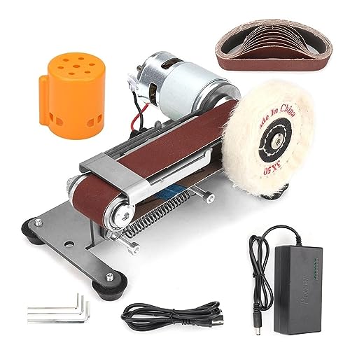 AXADD Poliermaschine Mini Elektrische Bandschleifer DIY Polieren Schleifmaschine Multifunktionsschleifer Bandschleifer Cutter Kanten Schärfen Steigern Sie Ihre Effizienz (Color : Set1, Size : 0) von AXADD