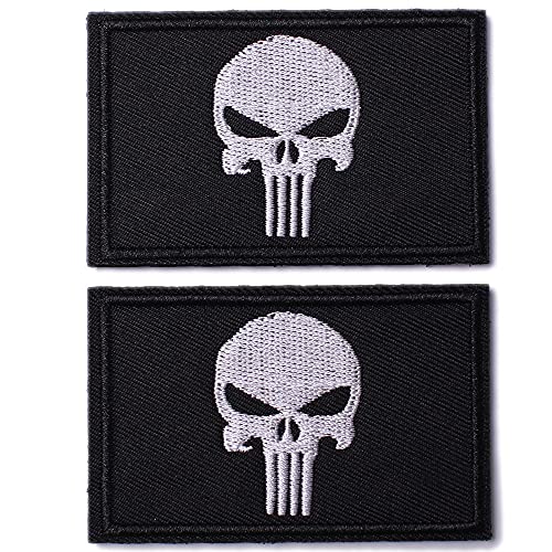 AXEN 2 Pieces Dead Skull Patch Tactical Morale Hook & Loop Patches for Tactical Gear Hat Backpack Jackets von AXEN