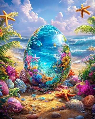11CT Kreuzstich Stickpackungen Fantasie Eier Und Muscheln Blumenlandschaft Am Strand Kreuzstich-Sets Zum Selbermachen,Sticksets Mit Einfachen Mustern Für Erwachsene Und Anfänger,Geschen 80x100cm 11CT Kreuzstich Stickpackungen Fantasie Eier Und Muscheln Blumenlandschaft Am Strand Kreuzstich-Sets Zum Selbermachen,Sticksets Mit Einfachen Mustern Für Erwachsene Und Anfänger,Geschen 80x100cm von AYAOYANGGO