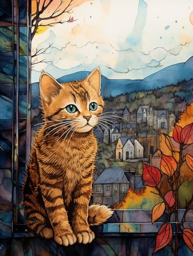 AYAOYANGGO 11CT Cross Stitch Kit Katzentier Und Stadtlandschaft Vorgedruckte Kreuzstich-Sets Für Erwachsene,Diy-Wandkunst-Dekor Für Anfänger 30x40cm AYAOYANGGO 11CT Cross Stitch Kit Katzentier Und Stadtlandschaft Vorgedruckte Kreuzstich-Sets Für Erwachsene,Diy-Wandkunst-Dekor Für Anfänger 30x40cm von AYAOYANGGO