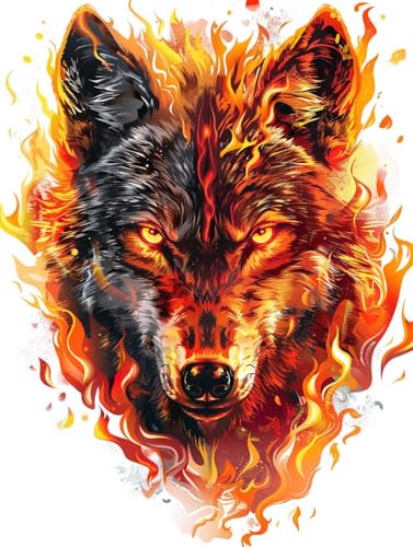 AYAOYANGGO 11CT Kreuzstich Stickpackungen Fantasy Flamme Wolf Tier Kreuzstich-Sets Zum Selbermachen,Sticksets Mit Einfachen Mustern Für Erwachsene Und Anfänger,Geschenke 80x100cm AYAOYANGGO 11CT Kreuzstich Stickpackungen Fantasy Flamme Wolf Tier Kreuzstich-Sets Zum Selbermachen,Sticksets Mit Einfachen Mustern Für Erwachsene Und Anfänger,Geschenke 80x100cm von AYAOYANGGO