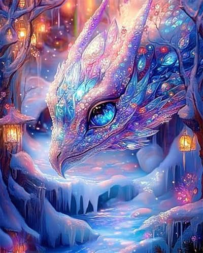 AYAOYANGGO 9CT Diy Bead Embroidery Kit Fantasie Wald Drachen Tier Bead Embroidery Kit Kreuzstich,Nadelspitze,Handarbeit,Wandteppich-Set,Perlenstickerei-Muster,3D-Stickset 50x60cm AYAOYANGGO 9CT Diy Bead Embroidery Kit Fantasie Wald Drachen Tier Bead Embroidery Kit Kreuzstich,Nadelspitze,Handarbeit,Wandteppich-Set,Perlenstickerei-Muster,3D-Stickset 50x60cm von AYAOYANGGO