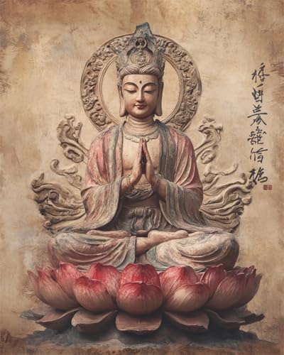 AYAOYANGGO 9CT Diy Bead Embroidery Kit Guanyin Bodhisattva-Statue Perlenstickerei-Set Für Erwachsene,Nadelspitze,Wandteppich Diy Seed Bead Embroidery Kits 50x60cm AYAOYANGGO 9CT Diy Bead Embroidery Kit Guanyin Bodhisattva-Statue Perlenstickerei-Set Für Erwachsene,Nadelspitze,Wandteppich Diy Seed Bead Embroidery Kits 50x60cm von AYAOYANGGO