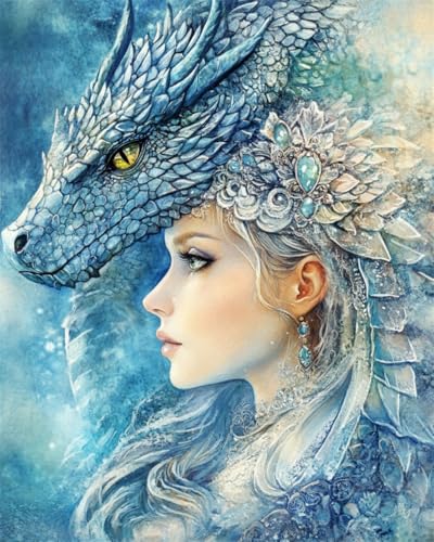 AYAOYANGGO 9CT Diy Französisches Stickset Mit Perlen Fantasiefrau Und Drache Nadelspitze-Bastelset,Diy-Perlenmalerei,3D-Wandteppich,Perlen-Kreuzstich-Set 40x50cm AYAOYANGGO 9CT Diy Französisches Stickset Mit Perlen Fantasiefrau Und Drache Nadelspitze-Bastelset,Diy-Perlenmalerei,3D-Wandteppich,Perlen-Kreuzstich-Set 40x50cm von AYAOYANGGO