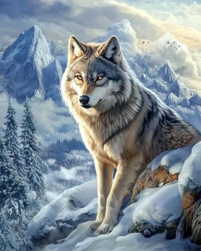 AYAOYANGGO 9CT Diy Französisches Stickset Mit Perlen Schneeberg Und Wolfstier Bead Embroidery Kit Kreuzstich,Nadelspitze,Handarbeit,Wandteppich-Set,Perlenstickerei-Muster,3D-Stickset 50x60cm AYAOYANGGO 9CT Diy Französisches Stickset Mit Perlen Schneeberg Und Wolfstier Bead Embroidery Kit Kreuzstich,Nadelspitze,Handarbeit,Wandteppich-Set,Perlenstickerei-Muster,3D-Stickset 50x60cm von AYAOYANGGO