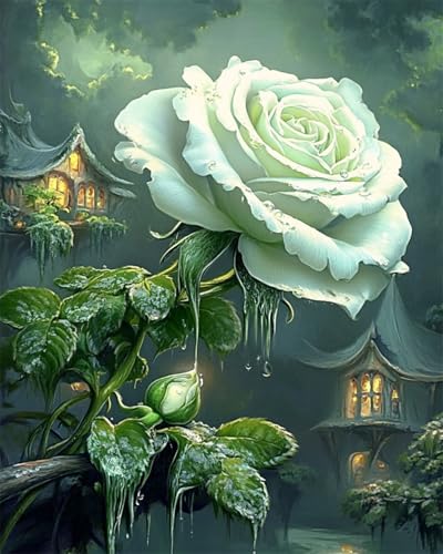 AYAOYANGGO 9CT Diy Kreuzstich-Sets Mit Perlen Cartoon-Weiße Rose Nadelspitze-Bastelset,Diy-Perlenmalerei,3D-Wandteppich,Perlen-Kreuzstich-Set 50x60cm AYAOYANGGO 9CT Diy Kreuzstich-Sets Mit Perlen Cartoon-Weiße Rose Nadelspitze-Bastelset,Diy-Perlenmalerei,3D-Wandteppich,Perlen-Kreuzstich-Set 50x60cm von AYAOYANGGO