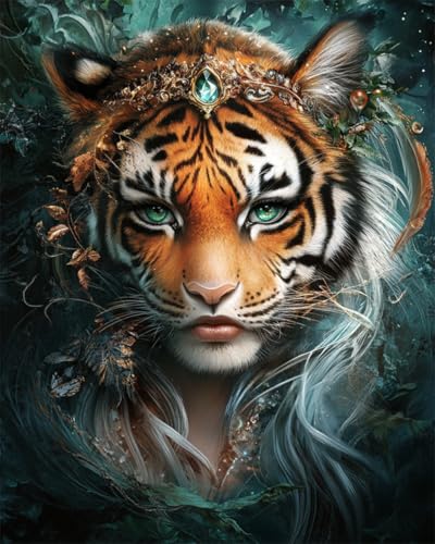 AYAOYANGGO 9CT Diy Perlenstickerei Set Cartoon-Tiger-Tier Perlenstickerei-Bastelset Für Anfänger,Handarbeitsset,Vorgedrucktes Muster,Dekor,Wandkunst 50x60cm AYAOYANGGO 9CT Diy Perlenstickerei Set Cartoon-Tiger-Tier Perlenstickerei-Bastelset Für Anfänger,Handarbeitsset,Vorgedrucktes Muster,Dekor,Wandkunst 50x60cm von AYAOYANGGO