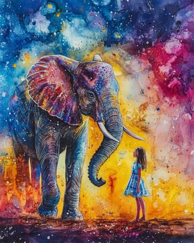 AYAOYANGGO 9CT Diy Stickerei-Set Mit Perlen Fantasie Elefant Und Frau Diy-Set Mit Perlen,Handgefertigtes Perlenmalerei-Kit Aus Handarbeit,Bead Embroidery Kits Nadelkunst,Dekor 50x60cm AYAOYANGGO 9CT Diy Stickerei-Set Mit Perlen Fantasie Elefant Und Frau Diy-Set Mit Perlen,Handgefertigtes Perlenmalerei-Kit Aus Handarbeit,Bead Embroidery Kits Nadelkunst,Dekor 50x60cm von AYAOYANGGO