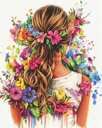 AYAOYANGGO 9CT Diy Stickerei-Set Mit Perlen Fantasy-Mädchen Zurück Und Blumen Nadelspitze-Bastelset,Diy-Perlenmalerei,3D-Wandteppich,Perlen-Kreuzstich-Set 50x60cm AYAOYANGGO 9CT Diy Stickerei-Set Mit Perlen Fantasy-Mädchen Zurück Und Blumen Nadelspitze-Bastelset,Diy-Perlenmalerei,3D-Wandteppich,Perlen-Kreuzstich-Set 50x60cm von AYAOYANGGO