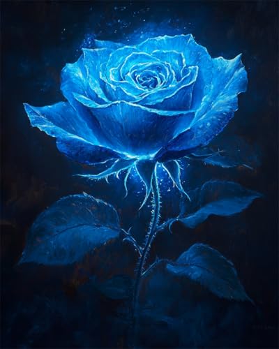 AYAOYANGGO 9CT Diy-Sticksets Mit Perlen Cartoon Blaue Rose Perlenstickerei-Set Für Erwachsene,Nadelspitze,Wandteppich Diy Seed Bead Embroidery Kits 50x60cm AYAOYANGGO 9CT Diy-Sticksets Mit Perlen Cartoon Blaue Rose Perlenstickerei-Set Für Erwachsene,Nadelspitze,Wandteppich Diy Seed Bead Embroidery Kits 50x60cm von AYAOYANGGO