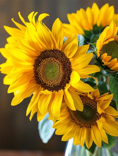 AYAOYANGGO DIY Perlenstickerei Set Sonnenblume Nadelspitze-Bastelset,Diy-Perlenmalerei,3D-Wandteppich,Perlen-Kreuzstich-Set 40x50cm AYAOYANGGO DIY Perlenstickerei Set Sonnenblume Nadelspitze-Bastelset,Diy-Perlenmalerei,3D-Wandteppich,Perlen-Kreuzstich-Set 40x50cm von AYAOYANGGO
