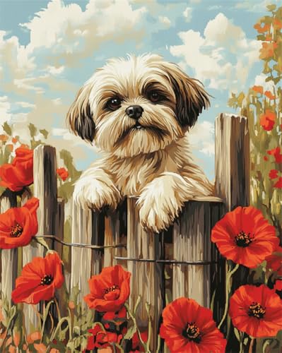 AYAOYANGGO Hund Tier Knüpfteppich Cartoon-Shih Tzu Knüpfsets Für Teppiche Für Erwachsene Und Anfänger, Diy-Fußmatte, Teppich-Set, Wandteppich, Geschenk, Heimdekoration 31x63in AYAOYANGGO Hund Tier Knüpfteppich Cartoon-Shih Tzu Knüpfsets Für Teppiche Für Erwachsene Und Anfänger, Diy-Fußmatte, Teppich-Set, Wandteppich, Geschenk, Heimdekoration 31x63in von AYAOYANGGO
