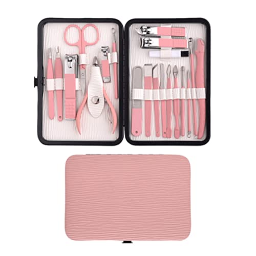 AYCDL 20-teiliges Maniküre-Set, professionelle Pediküre-Pflegewerkzeuge aus Edelstahl, Schere, Pinzette, Messer, Nagelknipser, Pflegeset von AYCDL