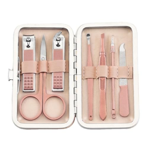 AYCDL Nagelknipser-Set in Roségold, 7-teilig, Nagelknipser-Set, Sprühlack, Maniküre, Nagelkunst-Werkzeuge von AYCDL