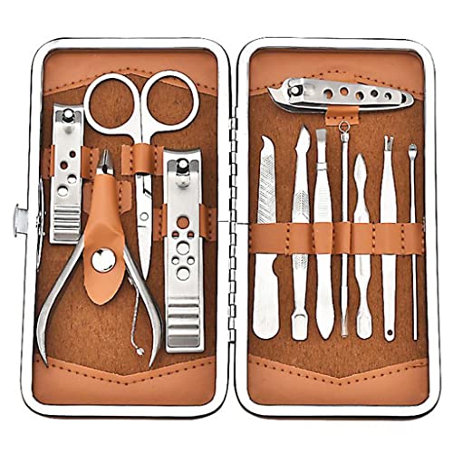 AYCDL Schere Nagelknipser Set Edelstahl 12 Stück Nagelschneider Werkzeuge Pediküre Messer Zehennagel Abgestorbene Haut Zange Maniküre Set 3 1Set von AYCDL