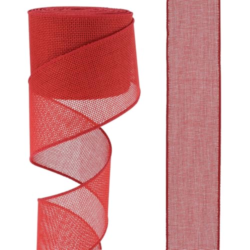 Juteband mit Draht, 4 cm, rustikales Sackleinenband, Bastelband, Juteband zum Basteln, Geschenkverpacken, Weihnachtskränze, Schleifen, 9,1 m von AYGCI