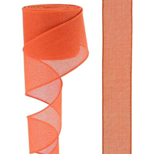 Juteband mit Draht, 4 cm, rustikales Sackleinenband, Bastelband, Juteband zum Basteln, Geschenkverpacken, Weihnachtskränze, Schleifen, 9,1 m von AYGCI