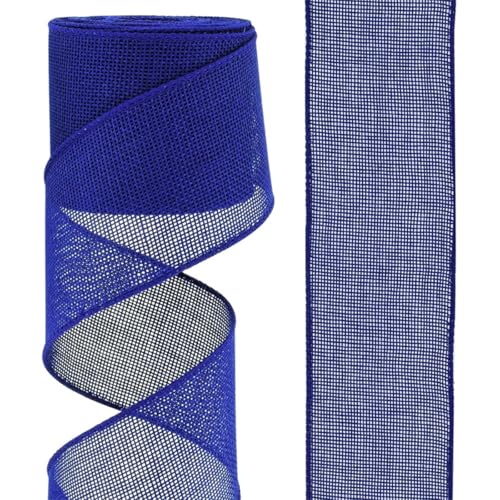 Juteband mit Draht, 4 cm, rustikales Sackleinenband, Bastelband, Juteband zum Basteln, Geschenkverpacken, Weihnachtskränze, Schleifen, 9,1 m von AYGCI