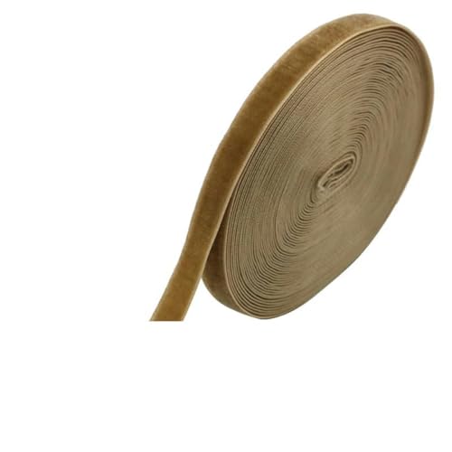 (10 Meter/Rolle) 10 mm Samtband, weihnachtliche Spitzenbänder, Großhandel, Verpackungsdekoration, handgefertigte Weihnachts- und Partydekoration, Heller Kaffee, 10 mm von AYHTUD