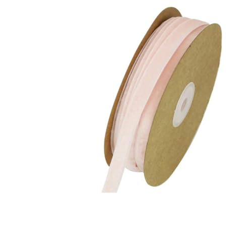 (10 Meter/Rolle) 10 mm Samtband, weihnachtliche Spitzenbänder, Großhandel, Verpackungsdekoration, handgefertigte Weihnachts- und Partydekoration, Rosa, 10 mm von AYHTUD