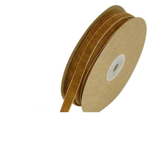 (10 Meter/Rolle) 10 mm Samtband, weihnachtliche Spitzenbänder, Großhandel, Verpackungsdekoration, handgefertigte Weihnachts- und Partydekoration, dunkler Kaffee, 10 mm von AYHTUD