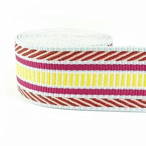 1/2/3/4/5 Meter 38 mm Jacquard-Gurtband für Riemen, ethnisches Band, Gepäck, dekoratives Schrägband, DIY-Nähzubehör, RD155, Pink, 38 mm, 1 Meter 1/2/3/4/5 Meter 38 mm Jacquard-Gurtband für Riemen, ethnisches Band, Gepäck, dekoratives Schrägband, DIY-Nähzubehör, RD155, Pink, 38 mm, 1 Meter von AYHTUD