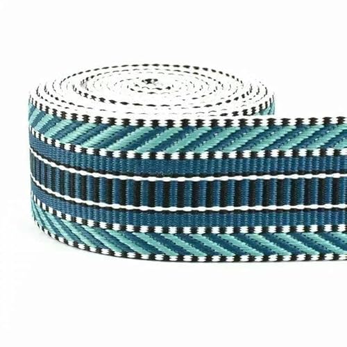 1/2/3/4/5 Meter 38 mm Jacquard-Gurtband für Riemen, ethnisches Band, Gepäck, dekoratives Schrägband, DIY-Nähzubehör – RD155 – Seeblau – 38 mm – 4,0 Meter 1/2/3/4/5 Meter 38 mm Jacquard-Gurtband für Riemen, ethnisches Band, Gepäck, dekoratives Schrägband, DIY-Nähzubehör – RD155 – Seeblau – 38 mm – 4,0 Meter von AYHTUD