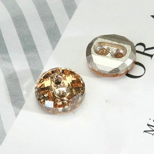 10 Stück Kristall-Diamant-Glasknöpfe für Damenkleidung, Hemden, Dekoration, zwei Löcher, Kleiderknopf, 10 mm, Champagnerfarbe, 10 mm 10 Stück Kristall-Diamant-Glasknöpfe für Damenkleidung, Hemden, Dekoration, zwei Löcher, Kleiderknopf, 10 mm, Champagnerfarbe, 10 mm von AYHTUD