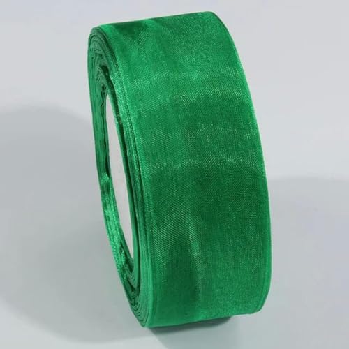 10 Yards/Los transparentes Chiffonband, Organza-Satinbänder zum Verpacken, Dekorieren, Hochzeitssträuße, Partykränze, Spitzenstoff-019-25 mm von AYHTUD