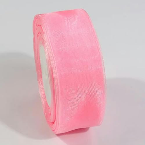 10 Yards/Los transparentes Chiffonband, Organza-Satinbänder zum Verpacken, Dekorieren, Hochzeitssträuße, Partykranz, Spitzenstoff-004-6 mm von AYHTUD