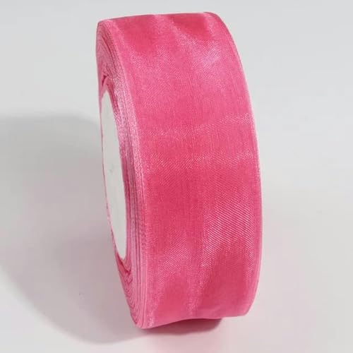 10 Yards/Los transparentes Chiffonband, Organza-Satinbänder zum Verpacken, Dekorieren, Hochzeitssträuße, Partykranz, Spitzenstoff-256-6 mm von AYHTUD