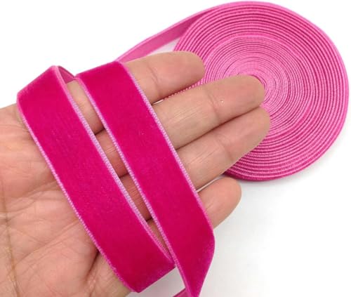 15/20/25/30/38 Samtband, Hochzeits- und Partydekoration, handgefertigtes Band zum Verpacken von Haarschleifen, DIY-Weihnachtsband-031-15 mm (5 Yards) von AYHTUD