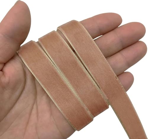 15/20/25/38 mm Samtband, handgefertigt, Hochzeits- und Party-Dekorationsband zum Verpacken, DIY-Verpackungsschleifen, Duschdekoration, 05–38 mm (3 Yards) von AYHTUD