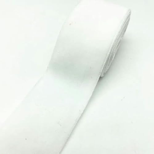 2 Yards 40mm Samtband Hochzeitsfeier Dekoration Handgemachte Verpackung Haarschleife DIY-Weiß von AYHTUD