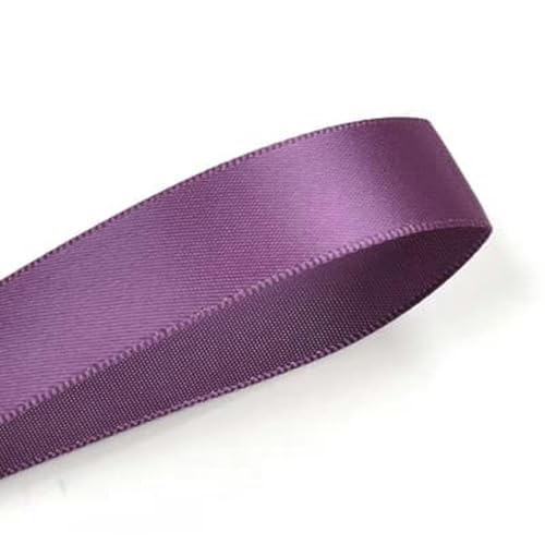 25 28 32 38 mm 100 Yards/Los Einseitiges Satinband Lila für Party-Hochzeitsdekoration Handgemachte Rosenblumen Kunsthandwerk - Amethyst 473-28 mm von AYHTUD