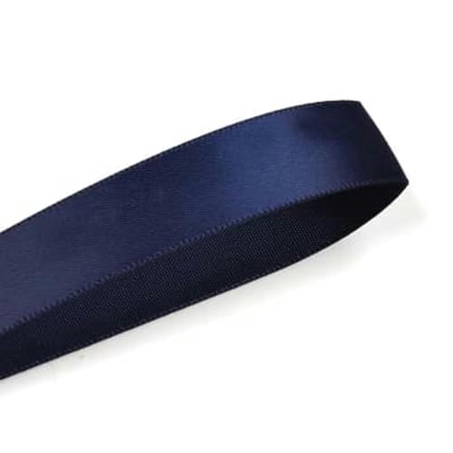 25 28 32 38 mm 100 Yards/Los Einseitiges Satinband Lila für Party-Hochzeitsdekoration Handgemachte Rosenblumen Kunsthandwerk - Marineblau 370-28 mm von AYHTUD